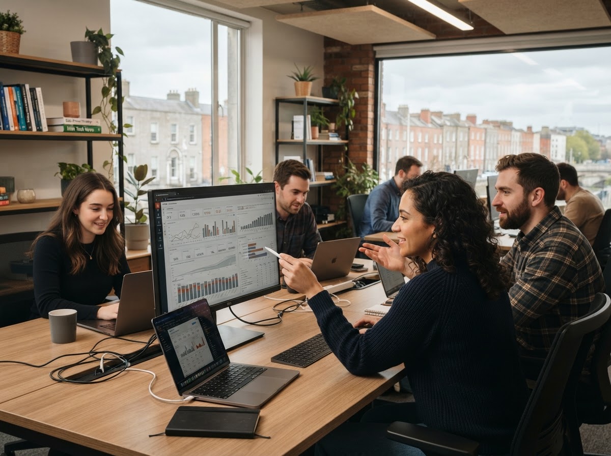Bold Vestimance analysts reviewing algorithmic portfolio data on screen